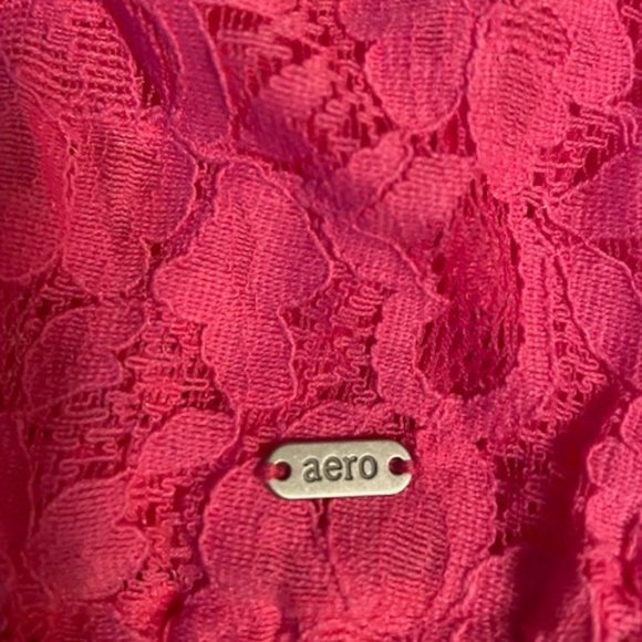 Aeropostale all-Lace Sheer Floral Peplum top Ladies Junior Size XS NWT - Picture 3 of 9